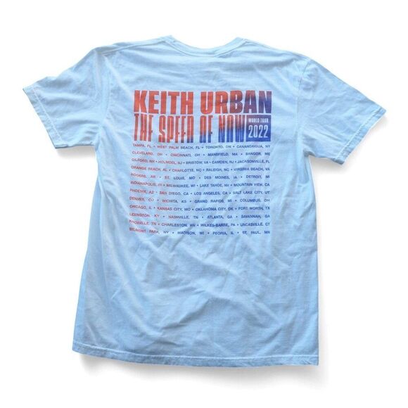 Comfort Colors Keith Urban World Tour 2022 The Speed of Now T-Shirt Unisex M - Picture 2 of 6